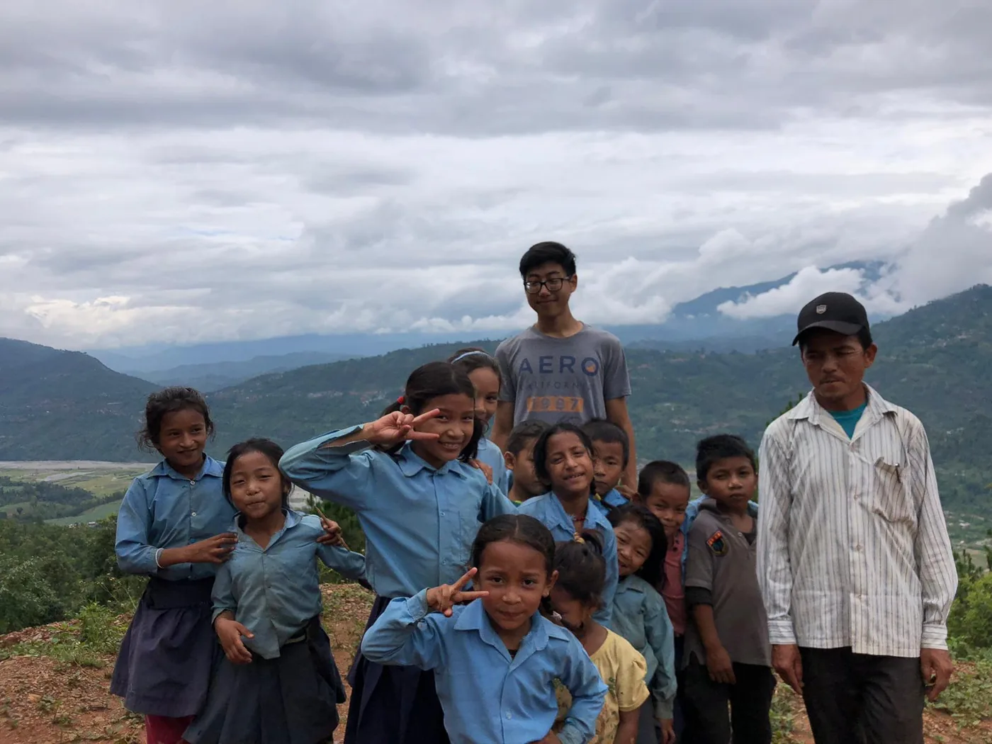 On-site with the village children and community